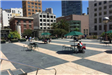 Patio area located west of the plaza towards Stockton Street