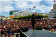 Audience in front of stage at Pride Festival