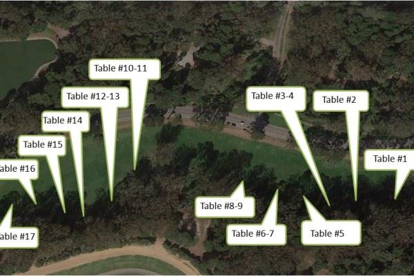 Lindley Meadow Picnic Table Map