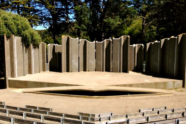 Close up on stage area