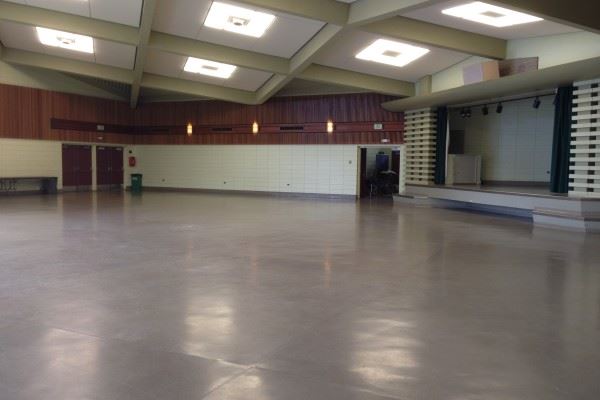 Auditorium doors and interior