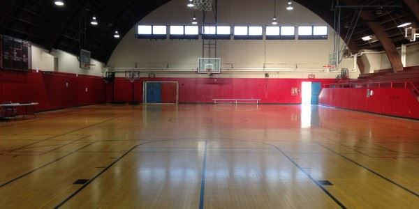 Regulation size court with six hoops