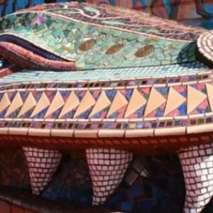 Serpent play structure at 24th and York Mini Park