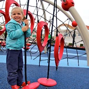 little girl on playground