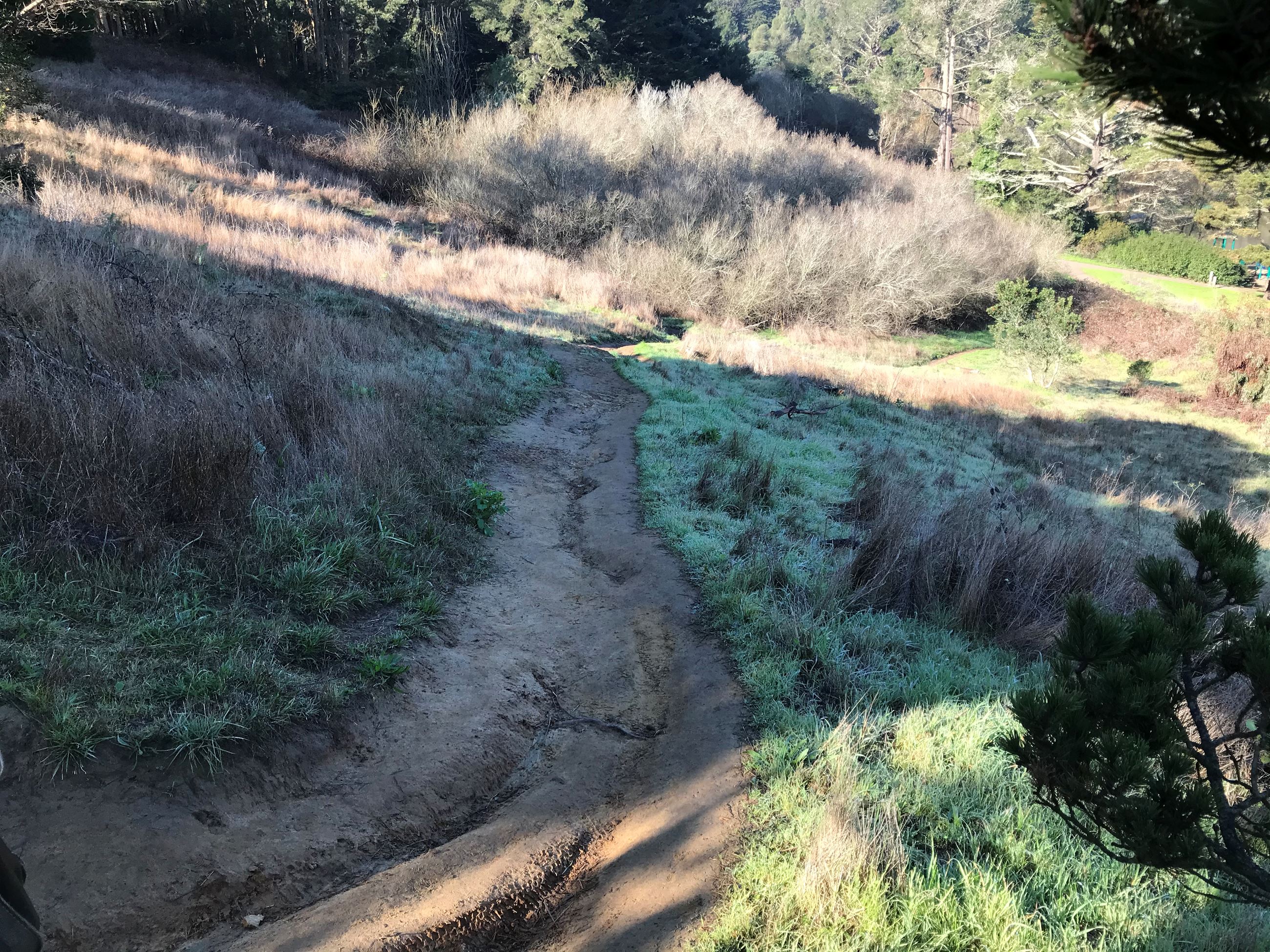 IA photo of erosion On University Hill Switch Backs