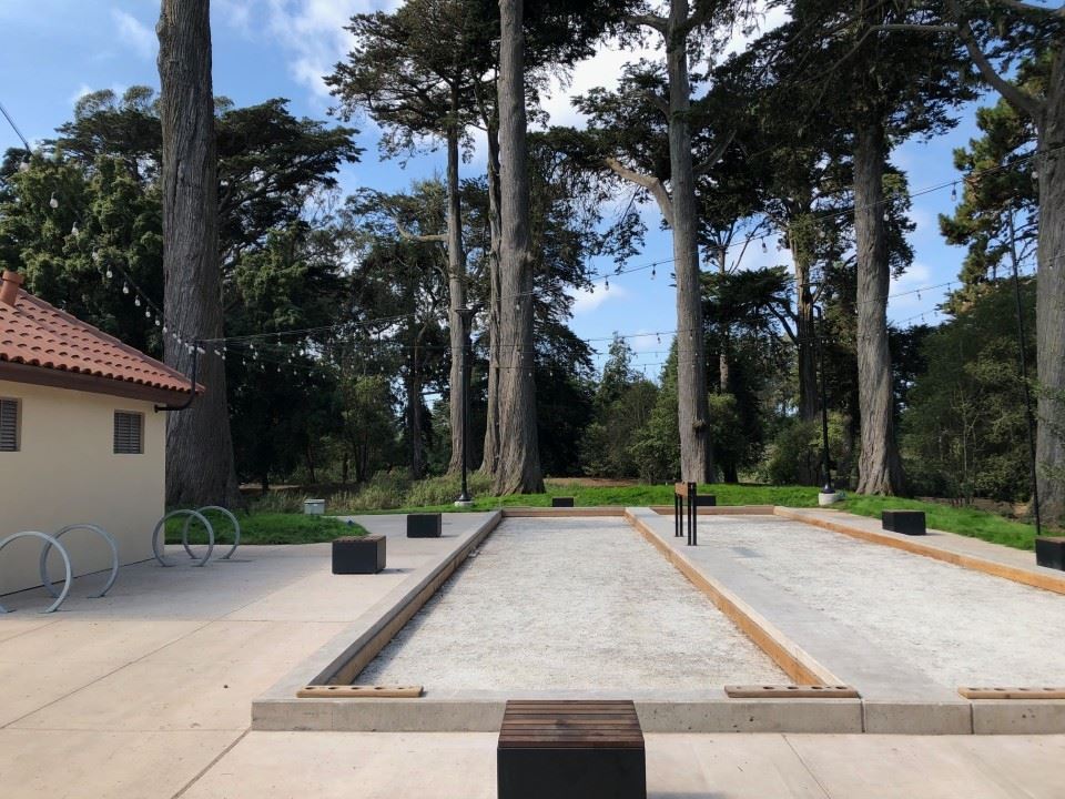 Stanyan Street Bocce Courts and upgraded kiosk building