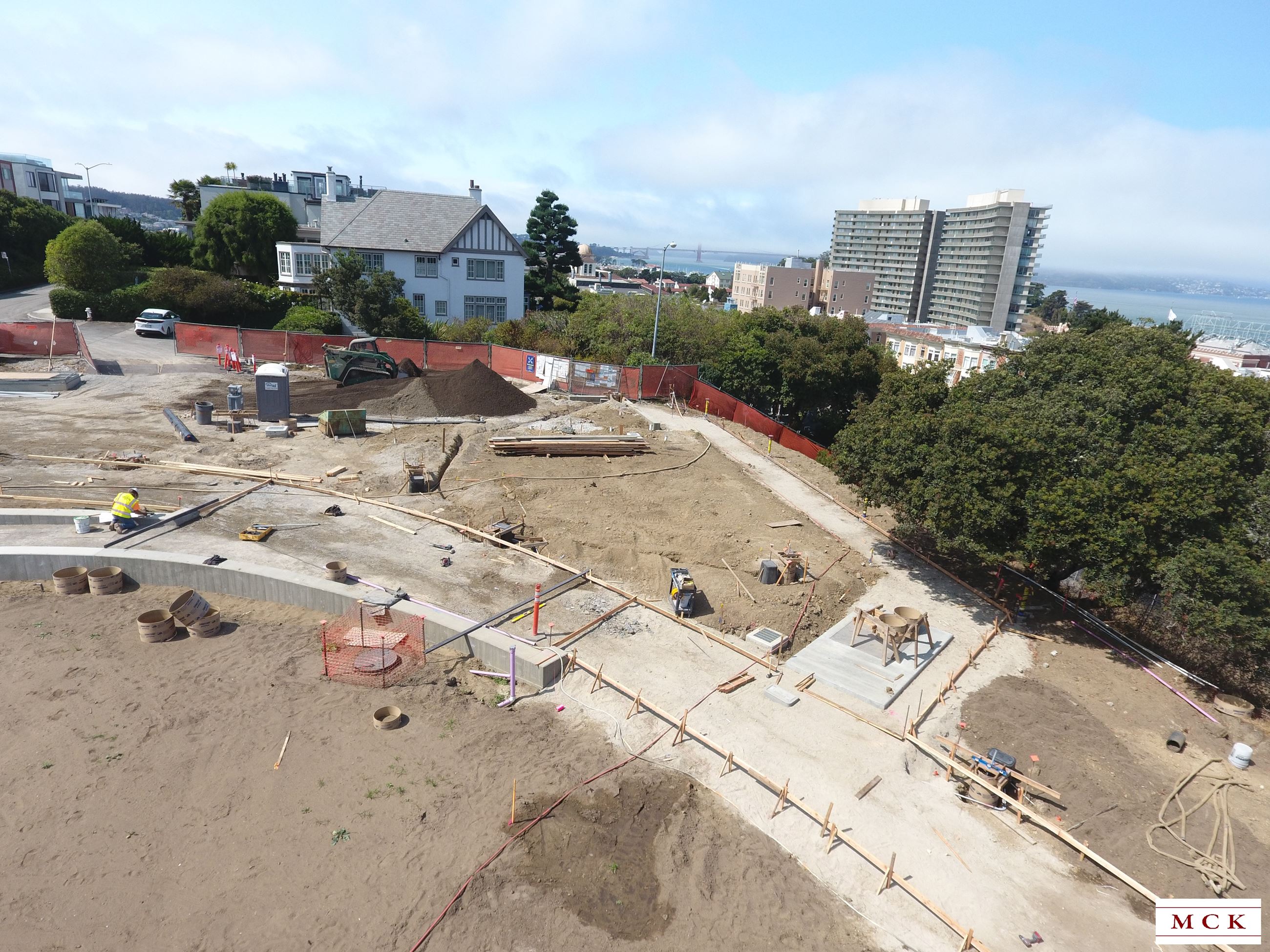 A bird’s eye view of the future community garden.