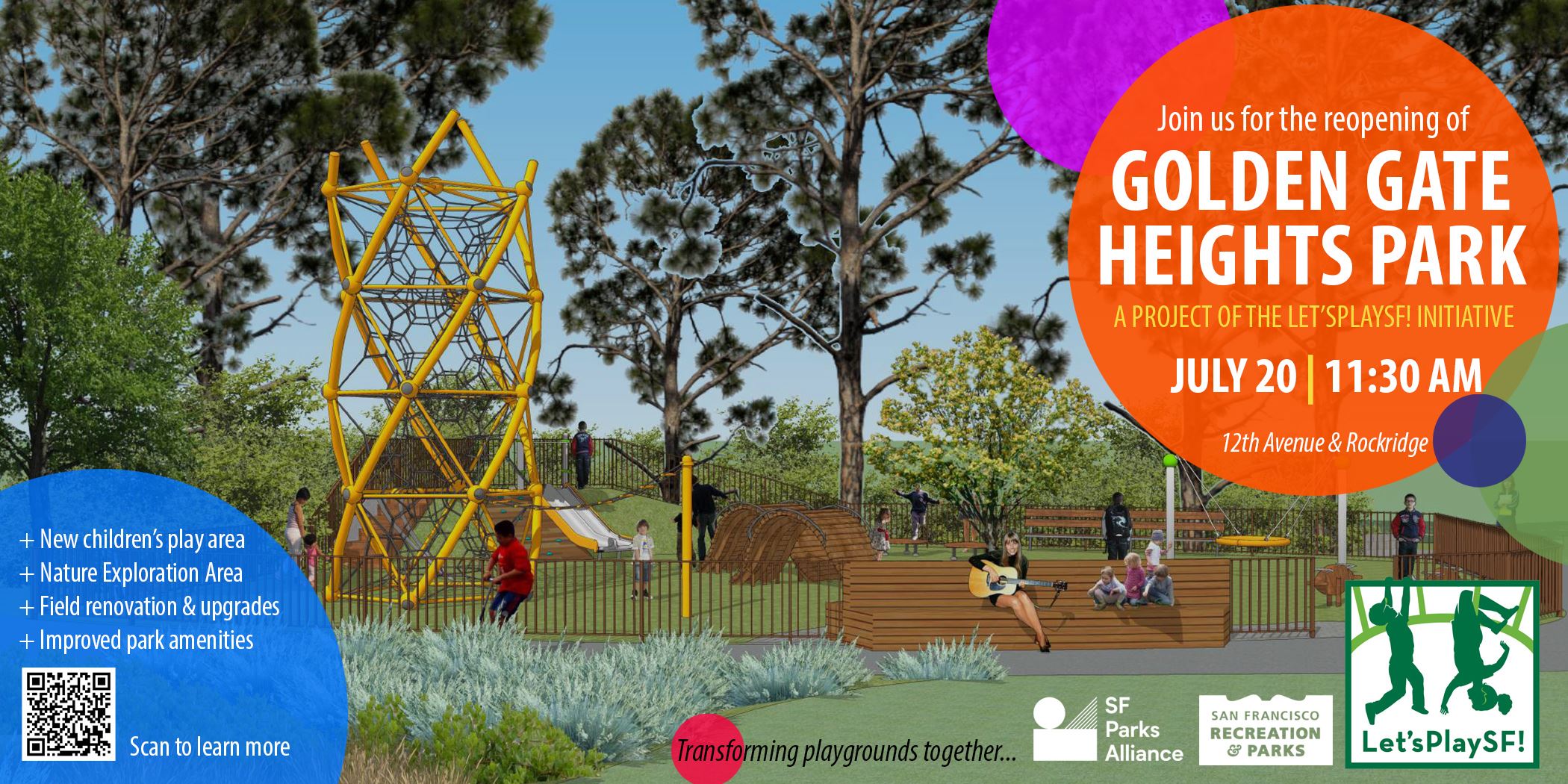 Golden Gate Heights Park Project  Invitation for July 7 2021 Opening