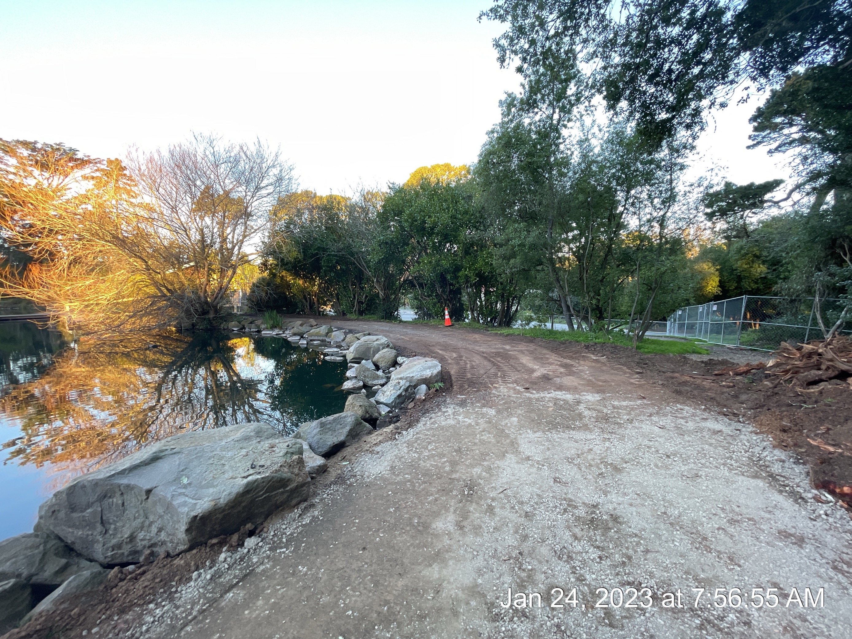 Image of path under construction