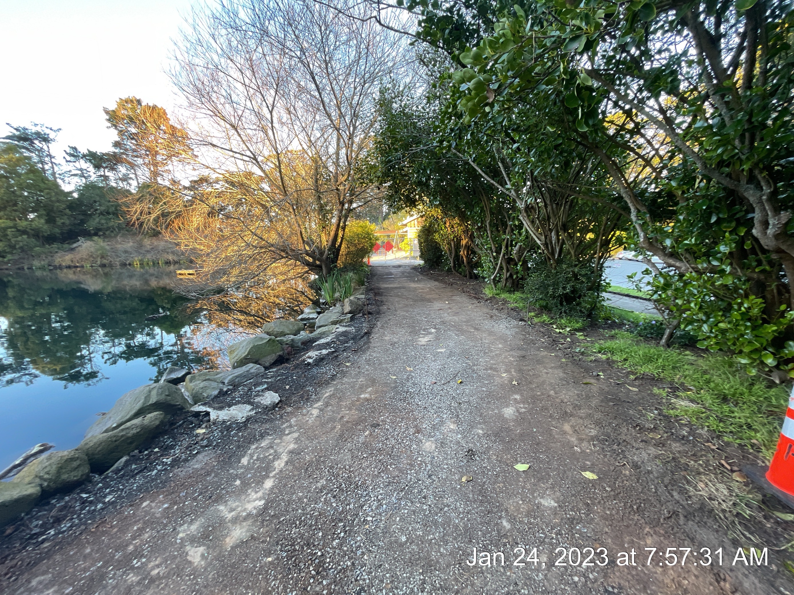 Image of path under construction