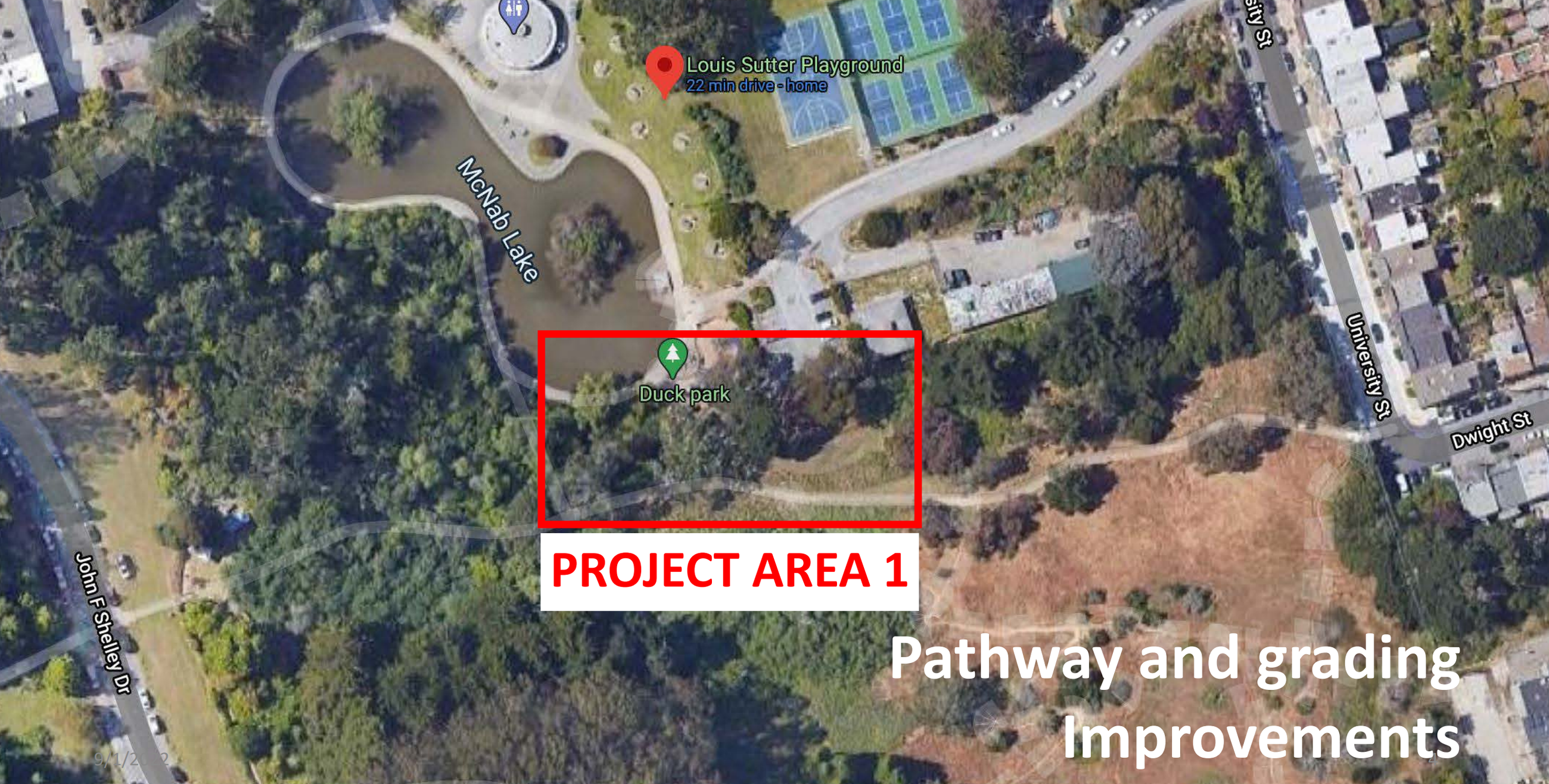 Louis Sutter Paving aerial image of project area