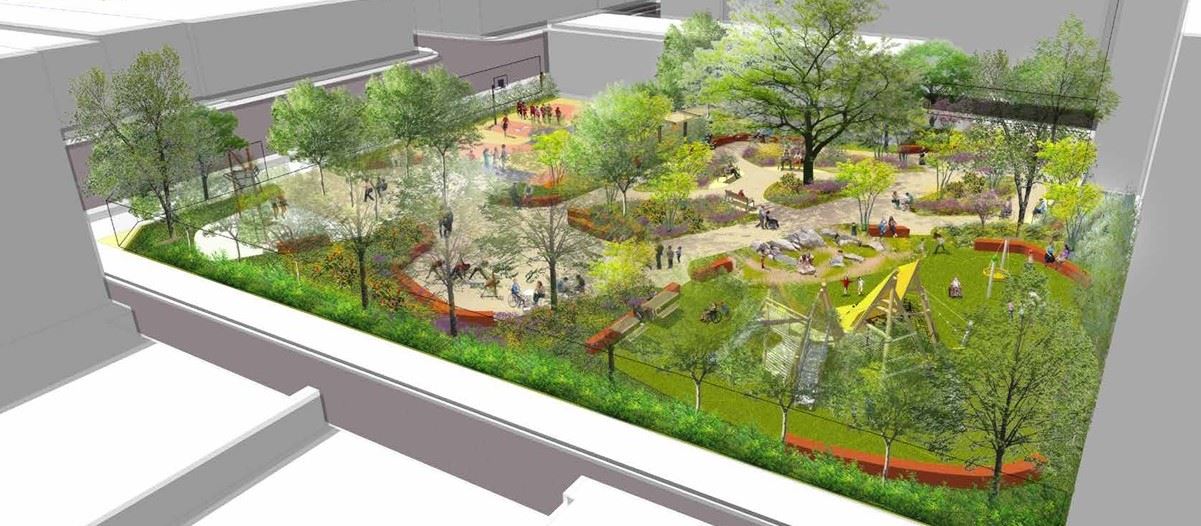 Artist rendering of 11th and Natoma terraces concept