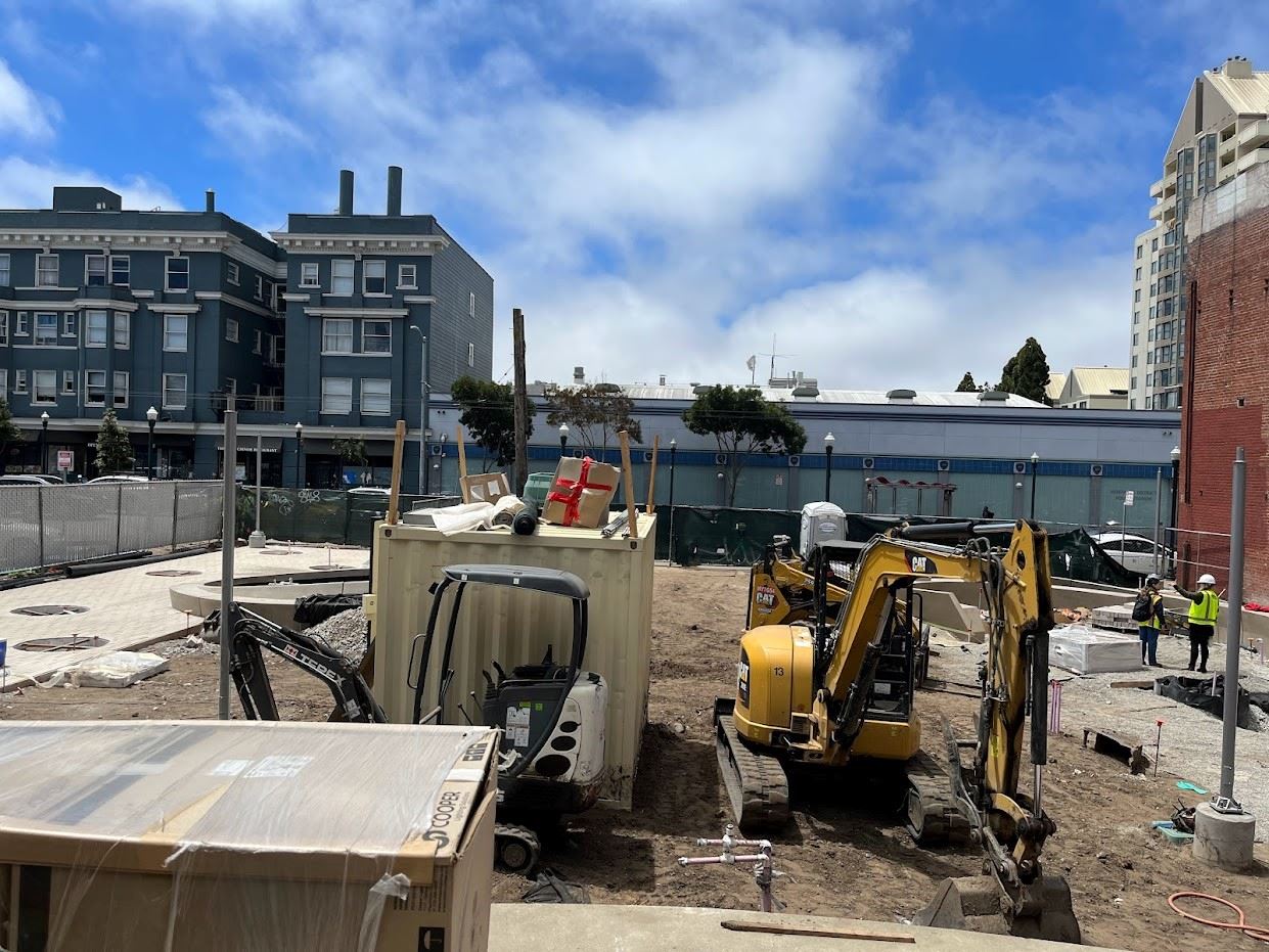 Fillmore Turk construction July (3) machinery on construction site