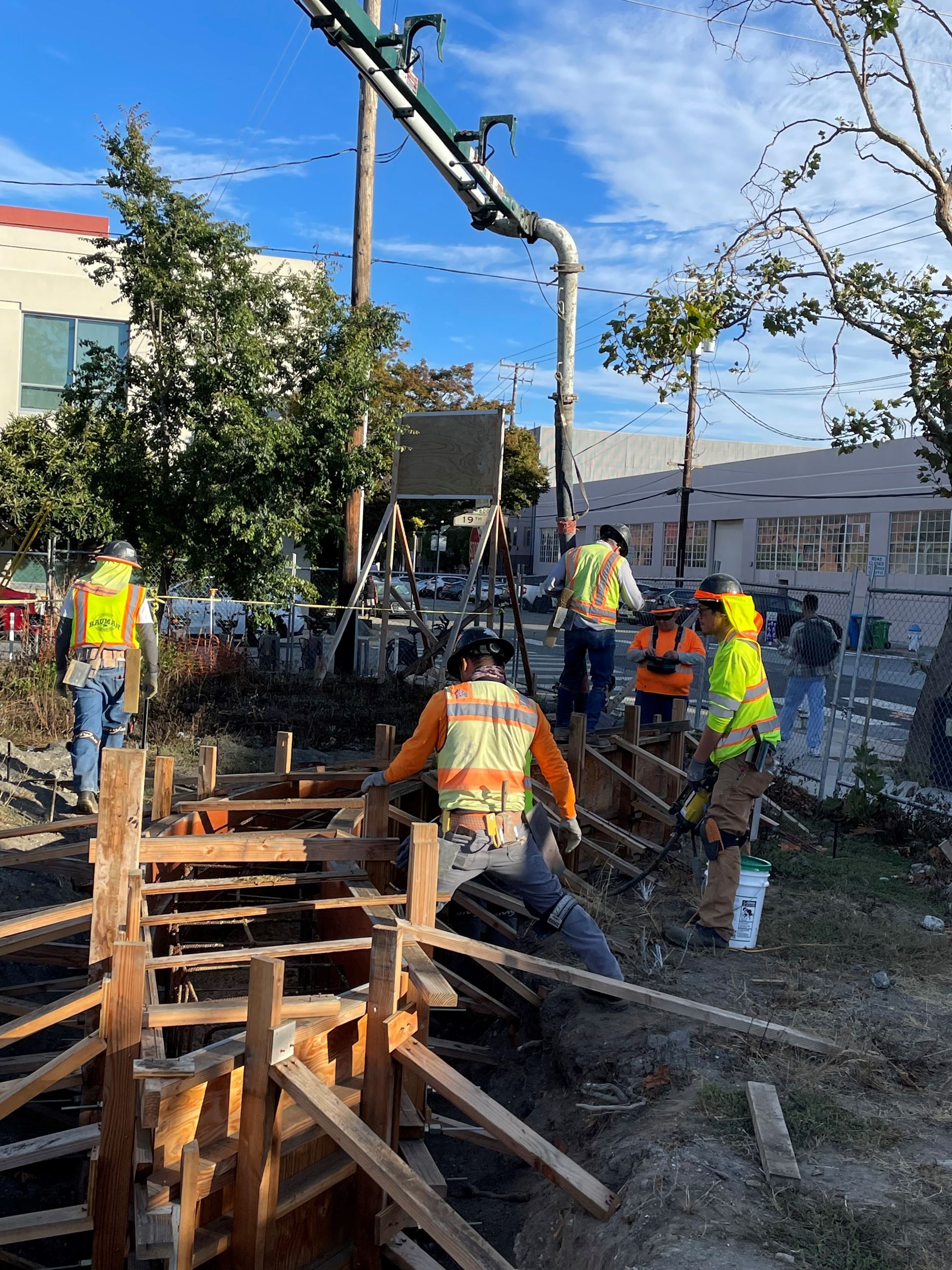 Esprit Construction - Concrete seat wall pour prep_NE corner 10.25.23