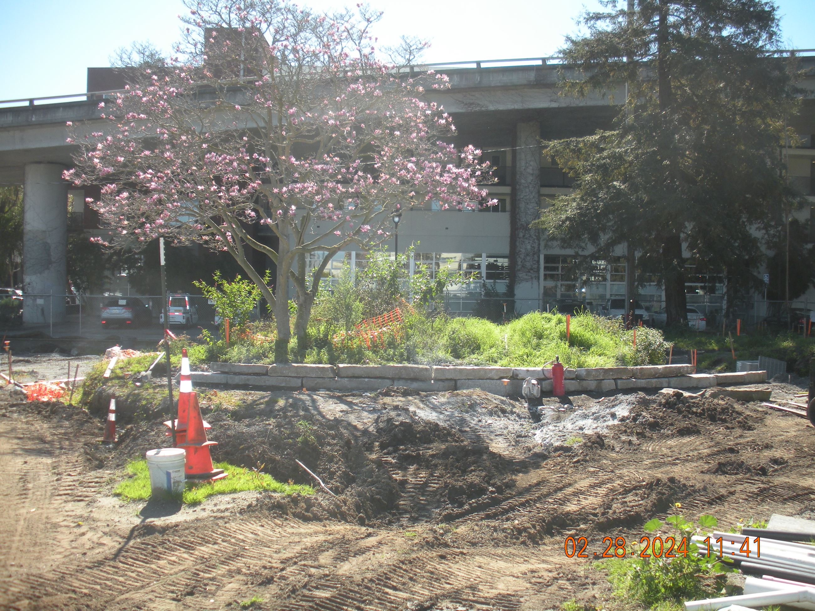 Esprit Construction - Granite wall in progress by Magnolia 2.28.24