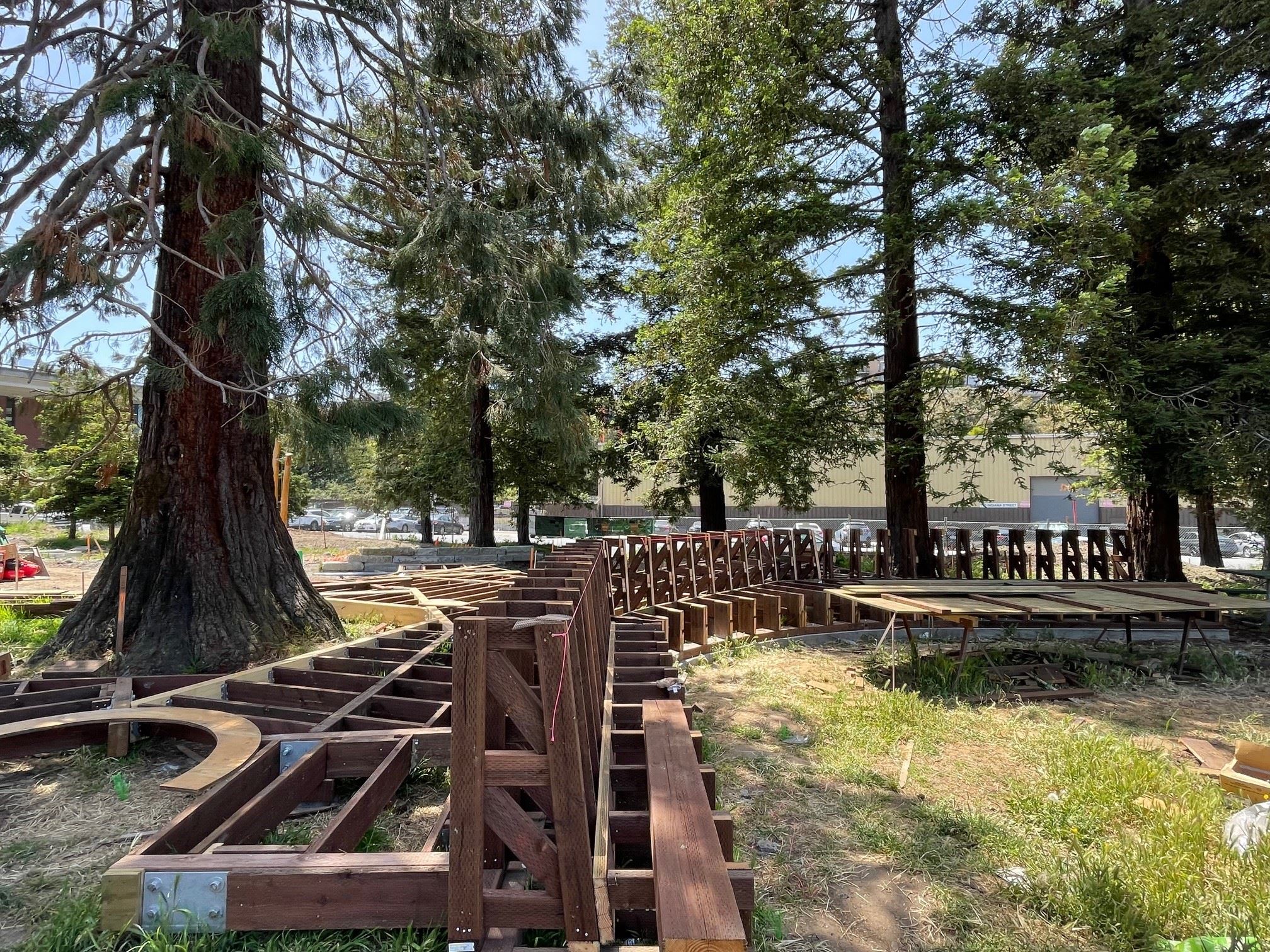 Framing for Boardwalk Deck and Bench at DPA 5.29.24