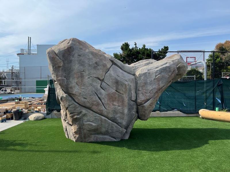 Boulder-themed play structure