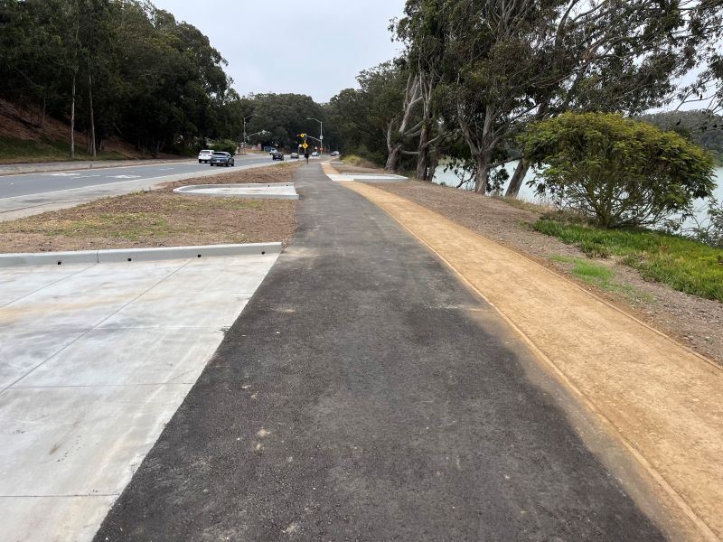 new trail on north side of lake
