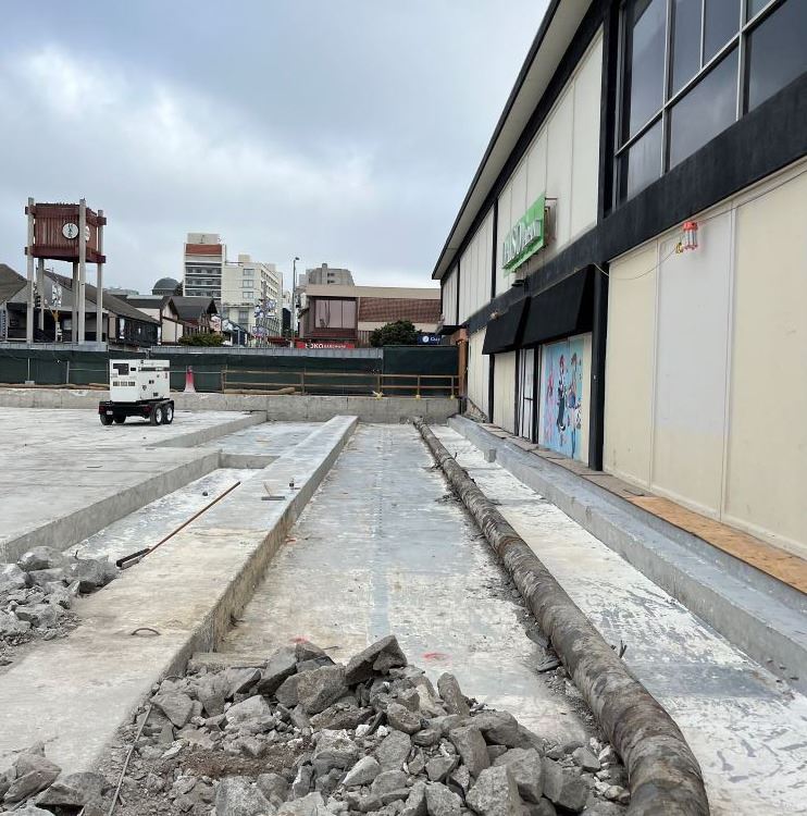 East Mall concrete work