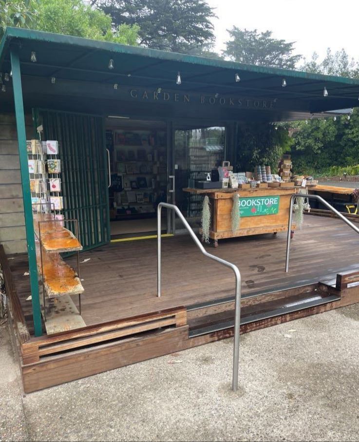 Golden Gate Park Botanical Garden Bookstore construction October 2024 new front steps and handrails