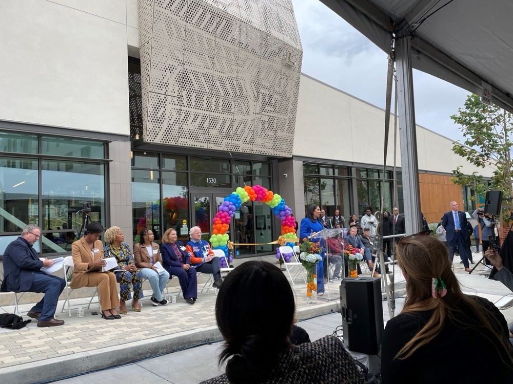 Herz Rec Center construction October 2024 Mayor Breed at opening of the Sunnydale Community Center 