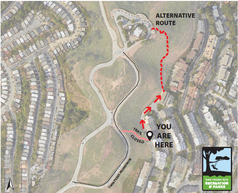 Twin Peaks trail closed 2