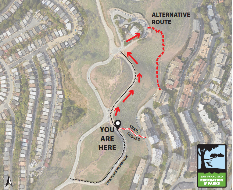 Twin Peaks trail closed 1