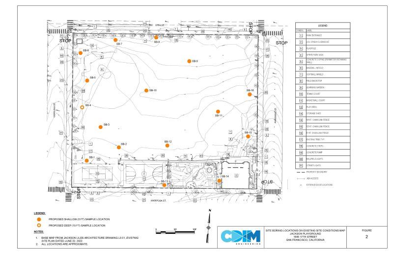 Revised boring locations