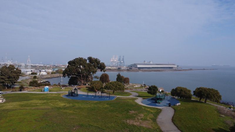 India Basin Shoreline Park overhead view