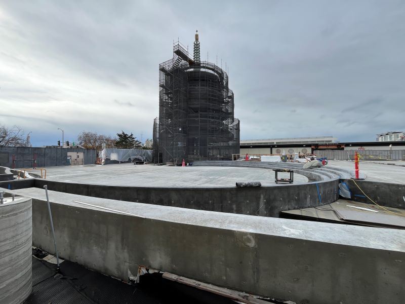 Japantown construction December 2025 -JPP - upper plaza from accessible seating