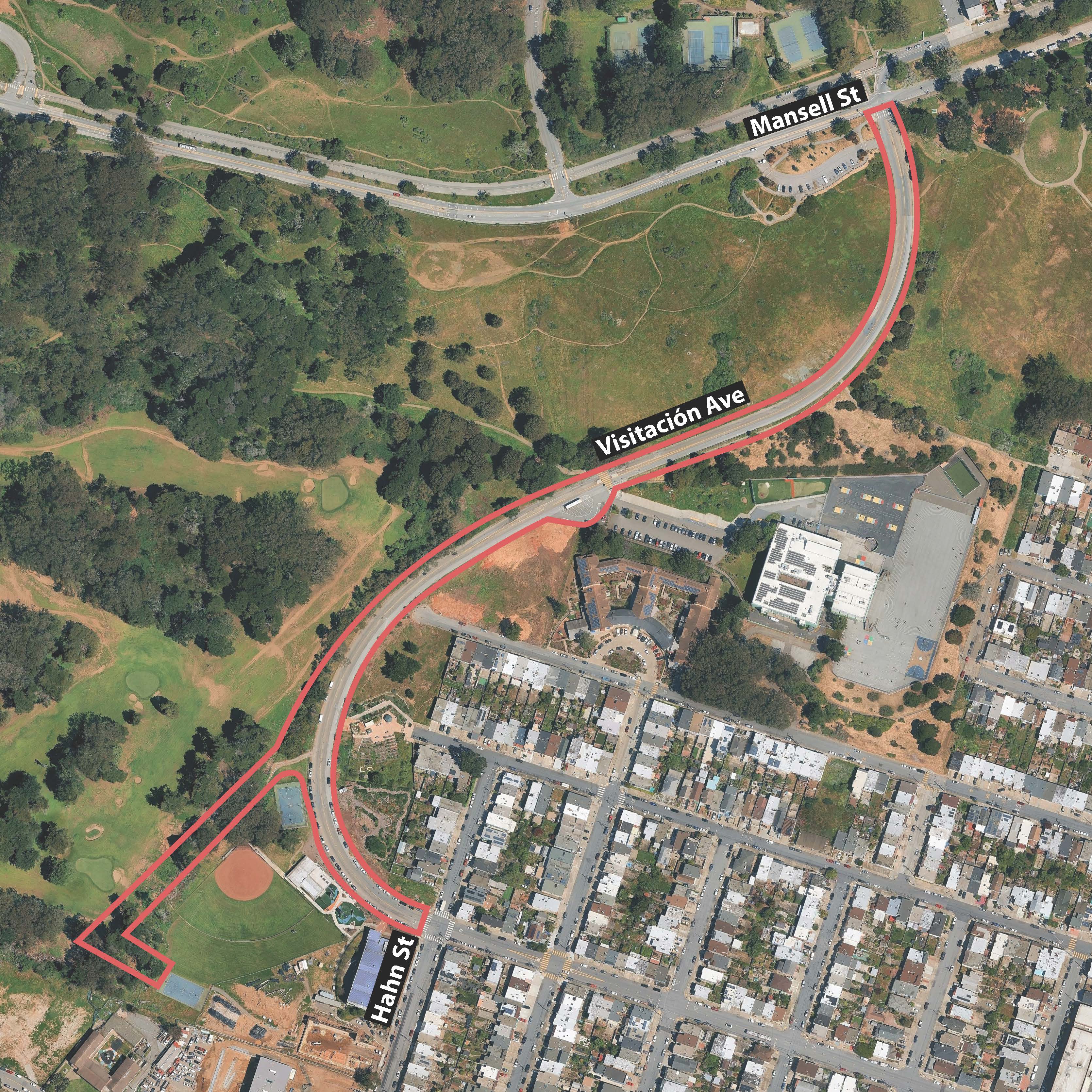 Visitacion Avenue Pedestrian and Bicycle Safety Improvements Map 20260217_1